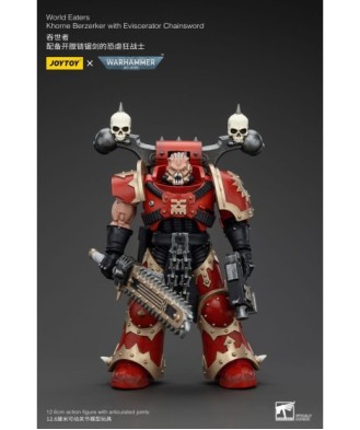 Warhammer 40k Action Figure 1/18 World Eaters Khorne Berzerker with Eviscerator Chainsword 13 cm