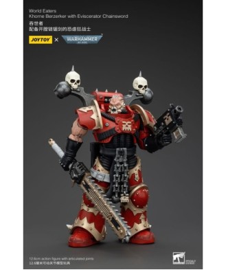 Warhammer 40k Action Figure 1/18 World Eaters Khorne Berzerker with Eviscerator Chainsword 13 cm