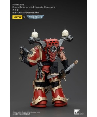 Warhammer 40k Action Figure 1/18 World Eaters Khorne Berzerker with Eviscerator Chainsword 13 cm
