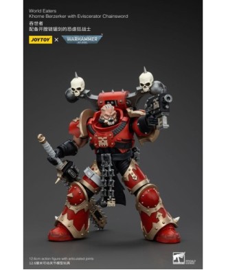 Warhammer 40k Action Figure 1/18 World Eaters Khorne Berzerker with Eviscerator Chainsword 13 cm