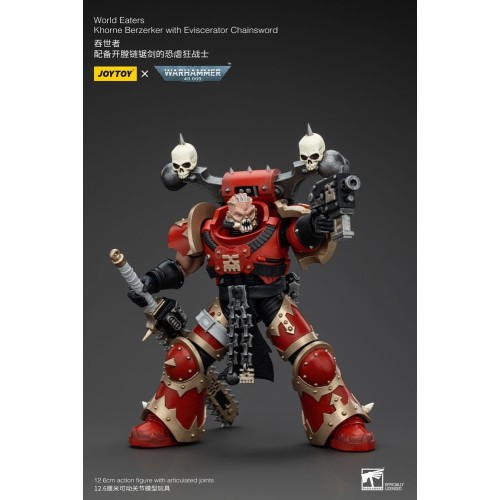 Warhammer 40k Action Figure 1/18 World Eaters Khorne Berzerker with Eviscerator Chainsword 13 cm