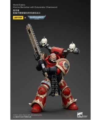 Warhammer 40k Action Figure 1/18 World Eaters Khorne Berzerker with Eviscerator Chainsword 13 cm