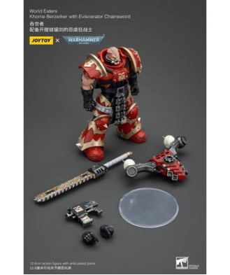 Warhammer 40k Action Figure 1/18 World Eaters Khorne Berzerker with Eviscerator Chainsword 13 cm