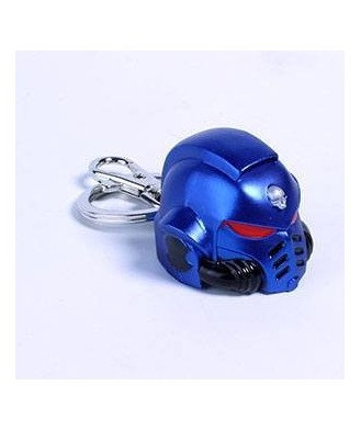 Warhammer 40K Metal Keychain Space Marine Primaris Helmet...