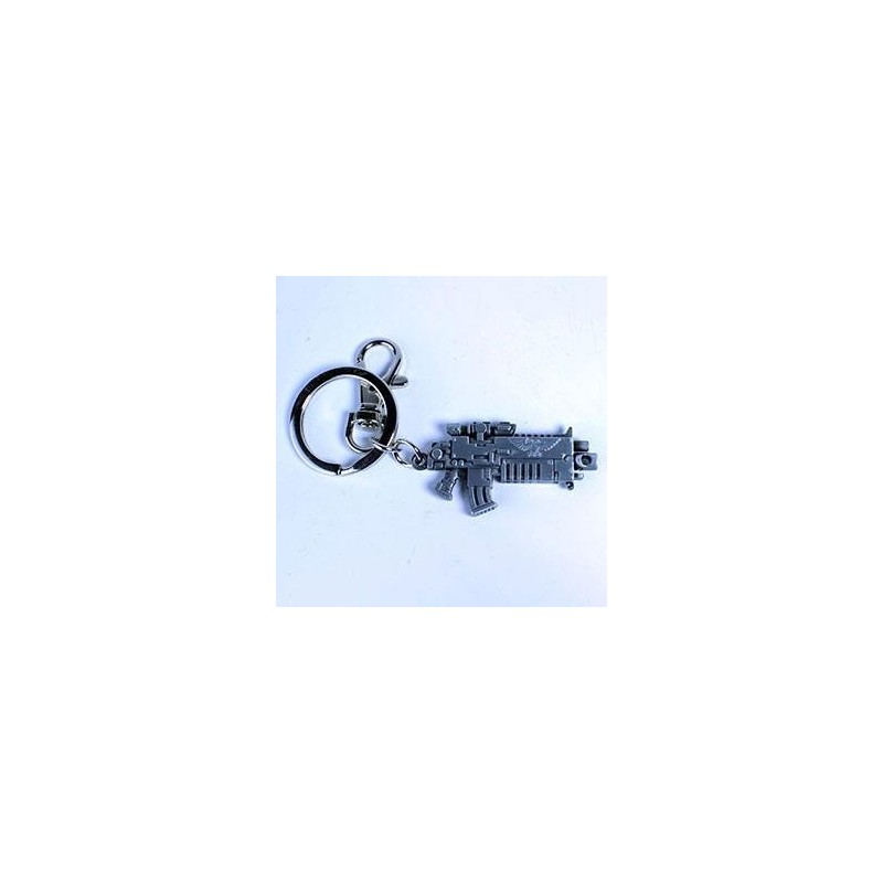 Warhammer 40K Metal Keychain Bolter Metallic Finish