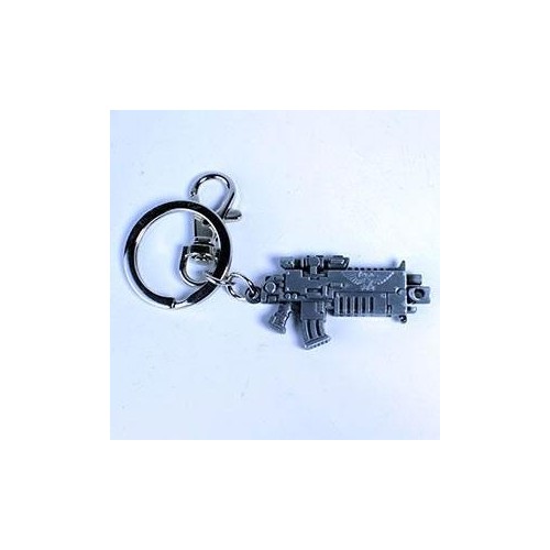 Warhammer 40K Metal Keychain Bolter Metallic Finish