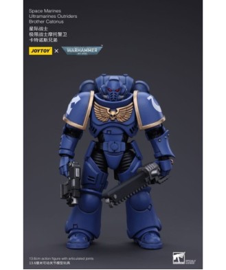 Warhammer 40k Action Figure 1/18 Space Marines Ultramarines Outriders Brother Catonus 14 cm