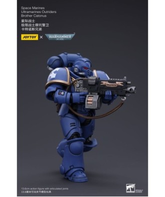 Warhammer 40k Action Figure 1/18 Space Marines Ultramarines Outriders Brother Catonus 14 cm