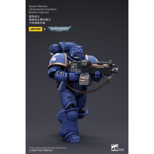 Warhammer 40k Action Figure 1/18 Space Marines Ultramarines Outriders Brother Catonus 14 cm