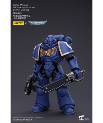 Warhammer 40k Action Figure 1/18 Space Marines Ultramarines Outriders Brother Catonus 14 cm