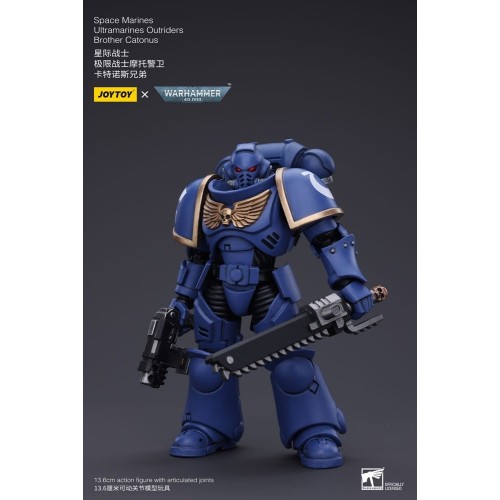 Warhammer 40k Action Figure 1/18 Space Marines Ultramarines Outriders Brother Catonus 14 cm