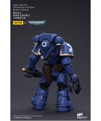 Warhammer 40k Action Figure 1/18 Space Marines Ultramarines Outriders Brother Catonus 14 cm