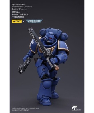 Warhammer 40k Action Figure 1/18 Space Marines Ultramarines Outriders Brother Catonus 14 cm