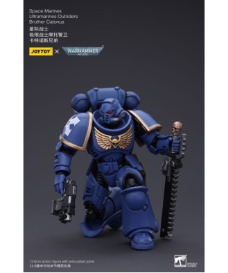 Warhammer 40k Action Figure 1/18 Space Marines Ultramarines Outriders Brother Catonus 14 cm