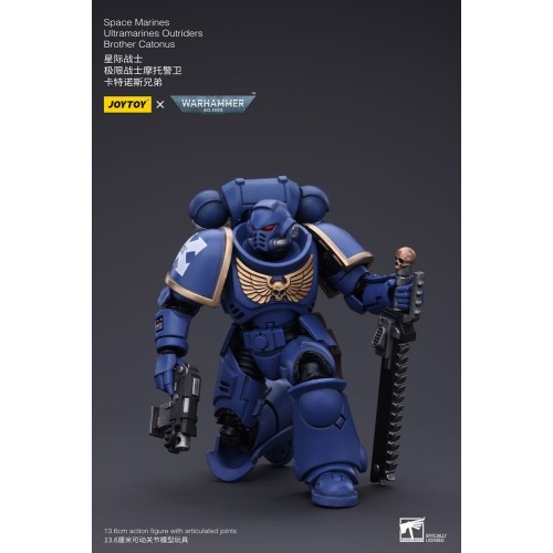 Warhammer 40k Action Figure 1/18 Space Marines Ultramarines Outriders Brother Catonus 14 cm