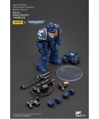 Warhammer 40k Action Figure 1/18 Space Marines Ultramarines Outriders Brother Catonus 14 cm
