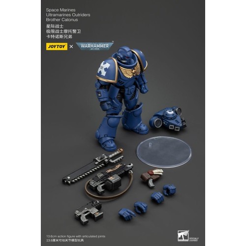 Warhammer 40k Action Figure 1/18 Space Marines Ultramarines Outriders Brother Catonus 14 cm