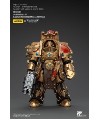 Warhammer The Horus Heresy Action Figure 1/18 Legio Custodes Aquilon Terminator Squad Aquilon+Lastrum Storm Bolter14cm
