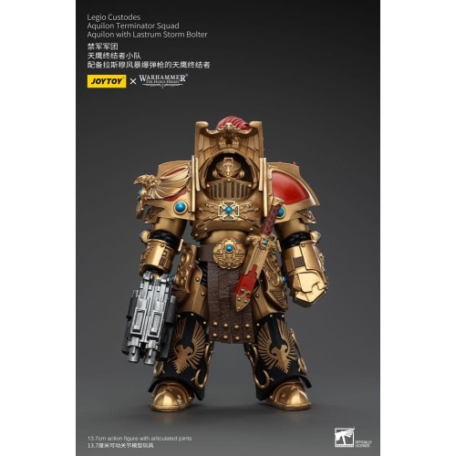 Warhammer The Horus Heresy Action Figure 1/18 Legio Custodes Aquilon Terminator Squad Aquilon+Lastrum Storm Bolter14cm