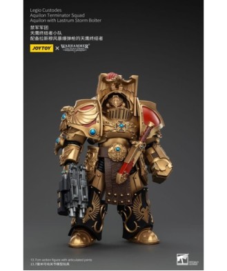 Warhammer The Horus Heresy Action Figure 1/18 Legio Custodes Aquilon Terminator Squad Aquilon+Lastrum Storm Bolter14cm