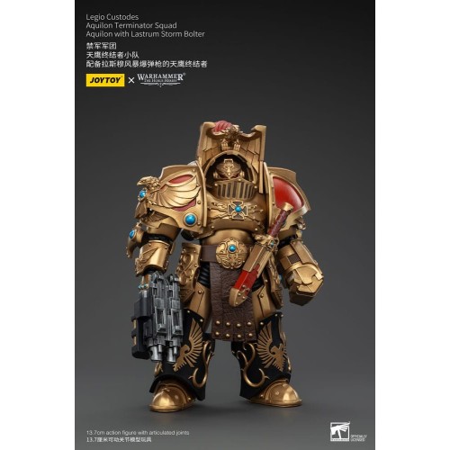 Warhammer The Horus Heresy Action Figure 1/18 Legio Custodes Aquilon Terminator Squad Aquilon+Lastrum Storm Bolter14cm
