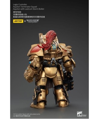 Warhammer The Horus Heresy Action Figure 1/18 Legio Custodes Aquilon Terminator Squad Aquilon+Lastrum Storm Bolter14cm