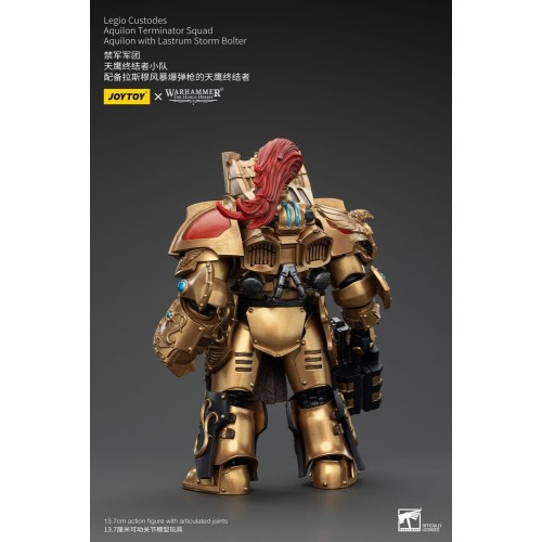 Warhammer The Horus Heresy Action Figure 1/18 Legio Custodes Aquilon Terminator Squad Aquilon+Lastrum Storm Bolter14cm