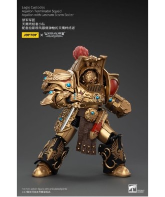 Warhammer The Horus Heresy Action Figure 1/18 Legio Custodes Aquilon Terminator Squad Aquilon+Lastrum Storm Bolter14cm