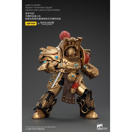 Warhammer The Horus Heresy Action Figure 1/18 Legio Custodes Aquilon Terminator Squad Aquilon+Lastrum Storm Bolter14cm