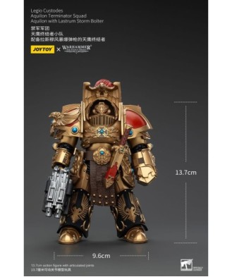 Warhammer The Horus Heresy Action Figure 1/18 Legio Custodes Aquilon Terminator Squad Aquilon+Lastrum Storm Bolter14cm