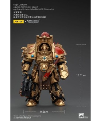 Warhammer The Horus Heresy Action Figure 1/18 LegioCustodesAquilonTerminatorSquad Aquilon+twin-linkedAdrathicDestructor
