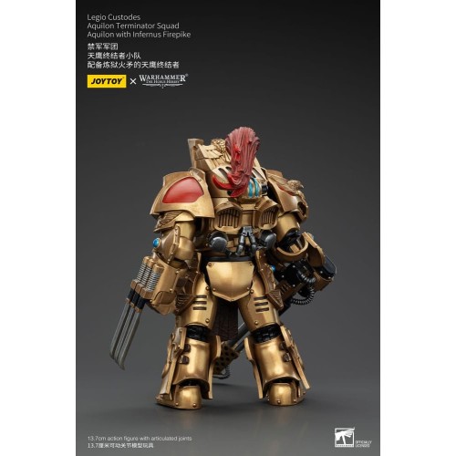Warhammer The Horus Heresy Action Figure 1/18 Legio Custodes Aquilon Terminator Squad Aquilon+Infernus Firepike 14cm