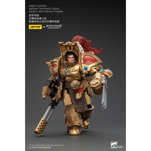Warhammer The Horus Heresy Action Figure 1/18 Legio Custodes Aquilon Terminator Squad Aquilon+Infernus Firepike 14cm