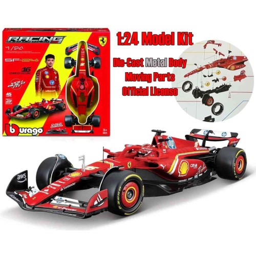 Ferrari F1 SF-24 - N. 16 Charles Leclerc With Helmet - Model Kit 1:24