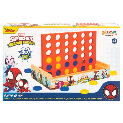 Marvel Spidey Four in a Row Wooden Game