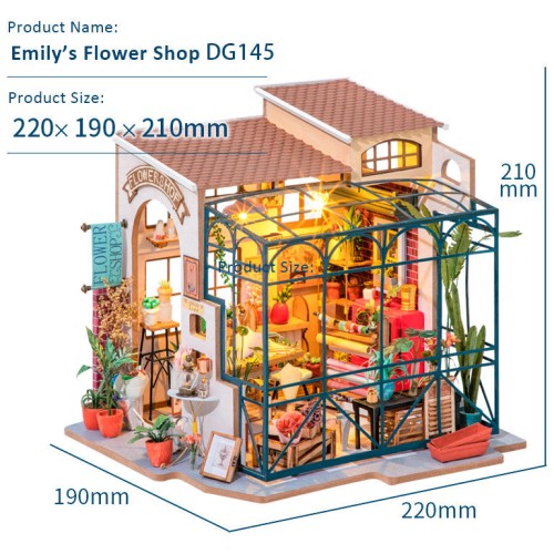 Emily s Flower Shop Miniature House Model 258 pcs