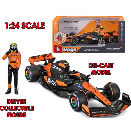 FORMULA 1 - F1 Mc Laren Mcl38 with Norris - Die-cast Model 1/24