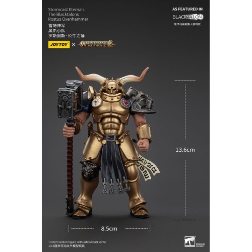 Warhammer Age of Sigmar Actionfigur Stormcast Eternals The Blacktalons Rostus Oxen hammer 20 cm