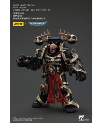 Warhammer 40k Actionfigur Chaos Space Marines Black Legion Chosen with Bolt Pistol and Power Fist 20 cm