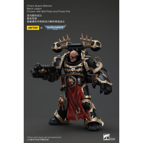 Warhammer 40k Actionfigur Chaos Space Marines Black Legion Chosen with Bolt Pistol and Power Fist 20 cm