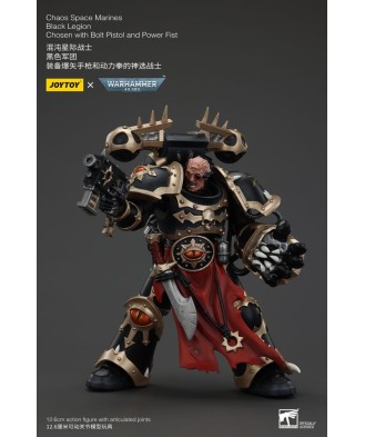 Warhammer 40k Actionfigur Chaos Space Marines Black Legion Chosen with Bolt Pistol and Power Fist 20 cm