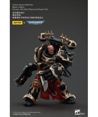 Warhammer 40k Actionfigur Chaos Space Marines Black Legion Chosen with Bolt Pistol and Power Fist 20 cm