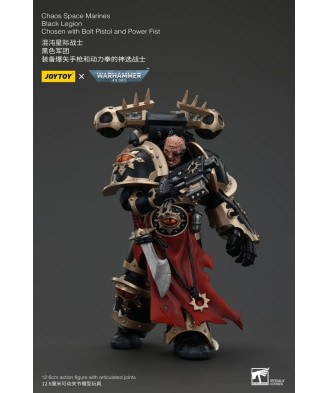 Warhammer 40k Actionfigur Chaos Space Marines Black Legion Chosen with Bolt Pistol and Power Fist 20 cm