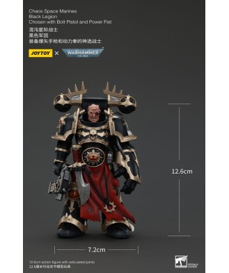 Warhammer 40k Actionfigur Chaos Space Marines Black Legion Chosen with Bolt Pistol and Power Fist 20 cm