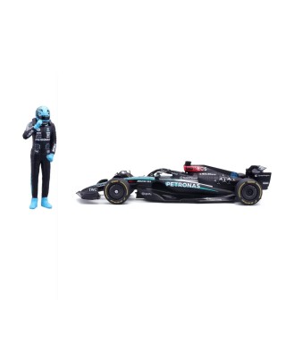 F1 Mercedes W15 E Perfomance 2023 With Russel Figure - 1:24 Die-cast Model