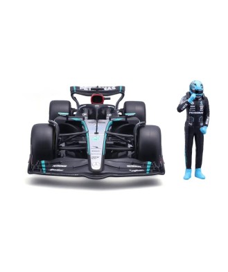 F1 Mercedes W15 E Perfomance 2023 With Russel Figure - 1:24 Die-cast Model