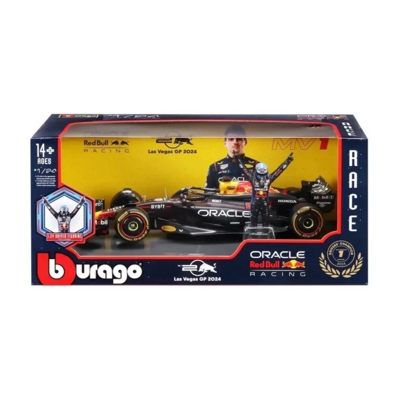 F1 Red Bull Racing Rb20 With Verstappen Figure - 1:24 Die-cast Model