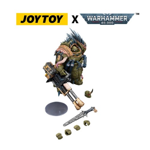 Warhammer 40,000 Action Figure Death Guard Blightlord Terminator 1 with Reaper Autocannon and Bubotic Blades 14 cm