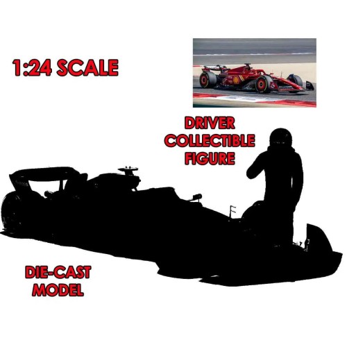F1 Ferrari Sf-24 With Leclerc Figure - 1:24 Die-cast Model